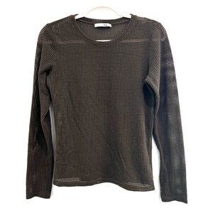 Aritzia‎ Wilfred Free Army Green Brown Mesh Too Size Medium